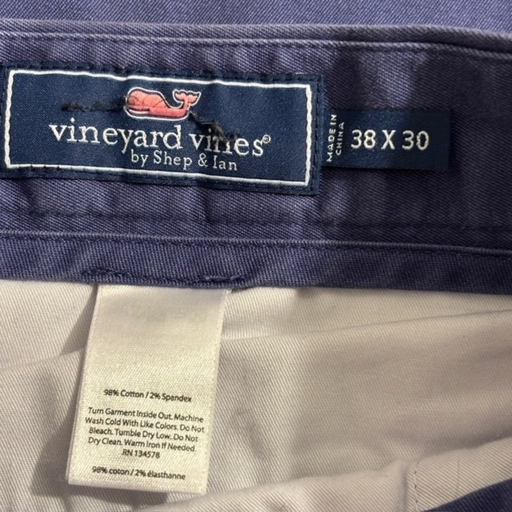 Mens 38x30 Vineyard Vines Breaker Chino Pants Blue Straight Leg See Pictures - Picture 6 of 16